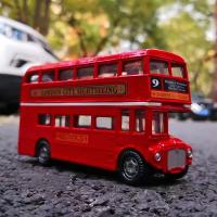 Modelo De Autobús De Doble Piso Británico Y Europeo a Escala 1:64 En Metal Para Niños Juguete De Simulación Con Retroceso Pull Back Decorativo Antiguo - details 4