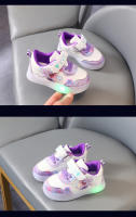 Zapatos De Deporte Para Niños Y Niñas Disney LED Elsa Morado Rosa Transpirables Comodidad En El Uso Material De La Suela De Goma Tallas Verdaderas - details 10