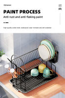 Estante De Secado De Platos De 2 Niveles Con Soporte Para Cucharas Y Cuchillos En Cocina Organizador De Contaherencia Metálico - details 4