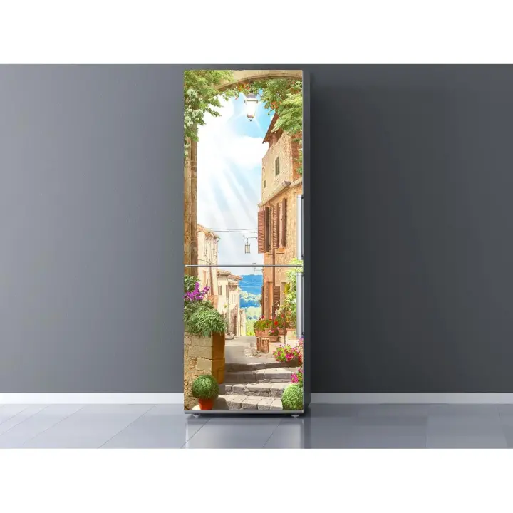 Oedim Vinilo para Frigorífico Italia 185 x 70 cm | Adhesivo Resistente y de Fácil Aplicación | Pegatina Adhesiva Decorativa de Diseño Elegante - 1