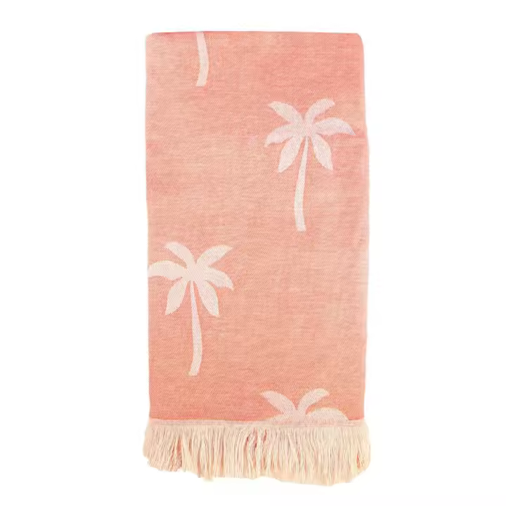 SUN & SURF Fouta de Playa Individual JACQUARD 100% Algodón 90x170 cm - Toalla Ligera y Versátil Tipo Pareo Ultra Suave Colores Suaves - 1