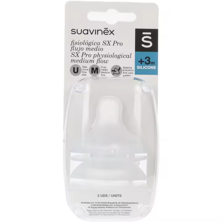 Suavinex Duplo Tetinas Fisiológicas Flujo medio +3m - 1