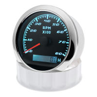 Gáuge De Velocidad Para Coche Y Barco 85mm Con Medidor De Horas Impermeable 7 Colores Retroiluminación 12V 24V Tacho Medidor De Velocidad - details 7