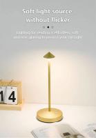 Lámpara De Escritorio LED Táctil Recargable Sin Cable Con Luz Dimmer En 3 Colores Para Decoración De Dormitorio Restaurante Barra - details 6