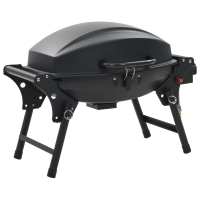 vidaXL Barbacoa portátil de gas con 1 zona de cocción negra - details 2