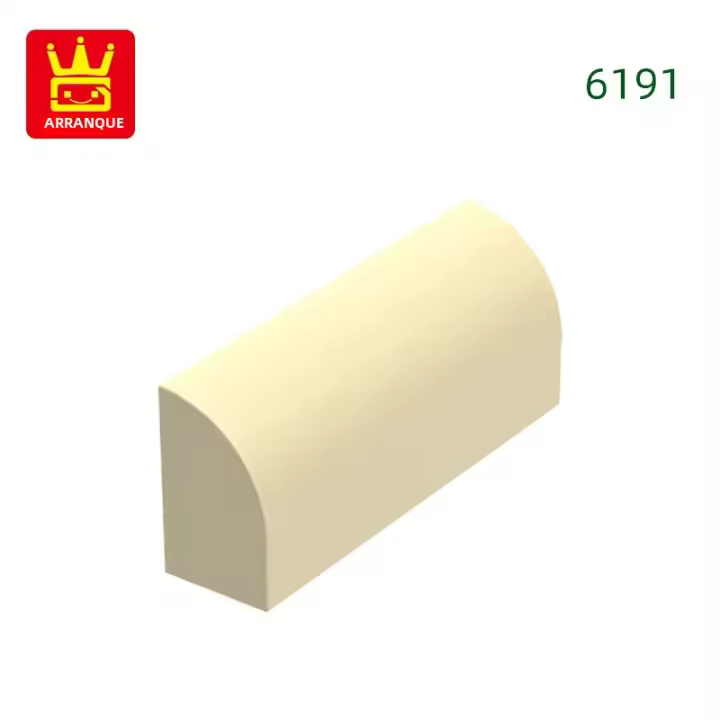 Bloques De Construcción Compatible Wange 62Pcs/lot 6191 Inclinatorio Curvado 1x4 1/3 Accesorios Para Creaciones Propias Caja De Juguetes Para Niños - 1