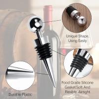 Tapones de botellas de vino, 6 tapones de vino de acero inoxidable reutilizables para ahorrar botellas, corchos de vino a prueba de fugas para vino, champán - details 1