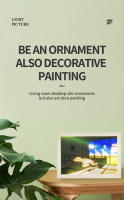 Pintura Iluminada Moderna Y Minimalista Para Dormitorio Luz Nocturna Creativa Tres Colores Ajustables Decoración De Mesa Alumbrado - details 8