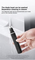 Afeitadora Eléctrica Para Nariz Y Orejas Recargable Lavable Herramientas De Afeitar Automática Para Hombres Peluca Facia Y Cejas - details 6