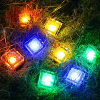 1 pieza lámpara 4 LED luz colorida luz solar al aire libre con control remoto, luz de camino solar luz de ladrillo para jardín al aire libre patio camino estanque de tierra - details 3