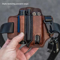 Bolsa De Herramientas Táctica De Cuero Para Camping Y Caza Almacenamiento Portátil De Bolsillo Para Cinturón - details 2
