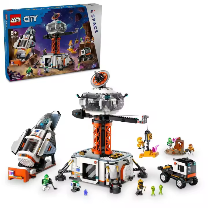 LEGO 60434 City Base Espacial y Plataforma de Lanzamiento Juguete de exploración planetaria - 1