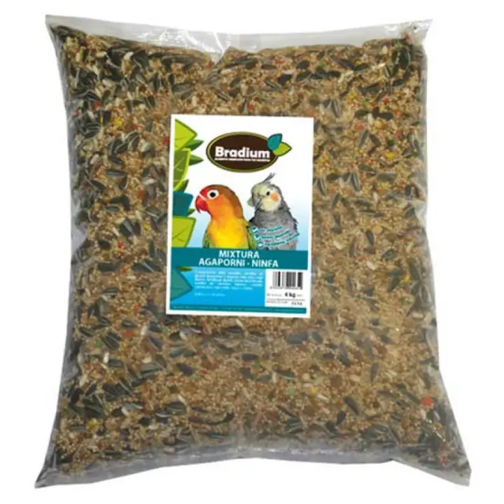 Bradium Mezcla De Comida Para Pájaros Amorosos Y Ninfas 4kg - 1