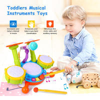 Juego de Instrumentos Musicales para Bebés y Niños Pequeños Set de Tambores para Bebés Actividades de Aprendizaje con Micrófono para Niñas Regalos Educativos - details 2
