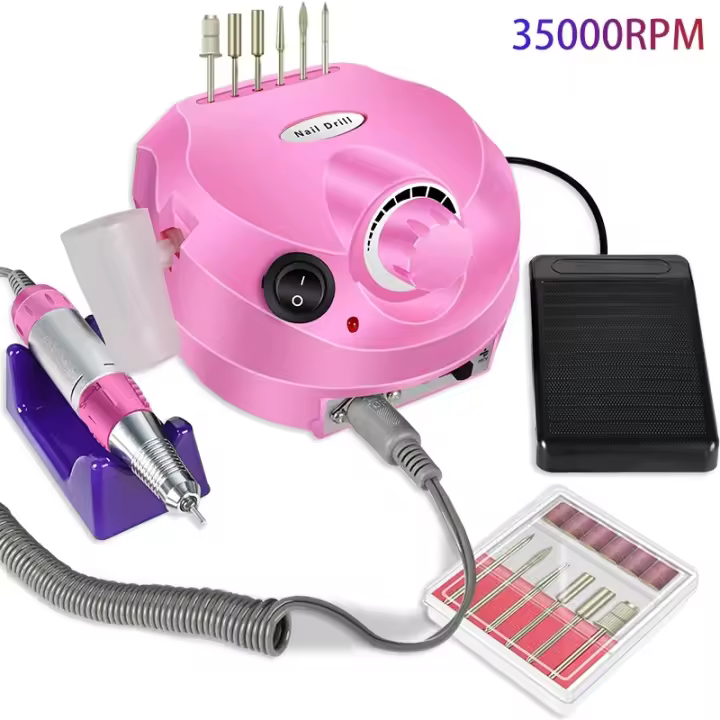Taladro Eléctrico Para Uñas 35000RPM Máquina De Manicura Profesional Con Pastas De Uñas Y Herramientas Portátil Kit De Manicura - 1