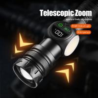 Linterna Táctica LED Más Potente Con Láser Blanco Recargable Por USB Luz De Torcha Con Zoom Y Gran Alcance Para Camping - details 6