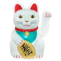 Gato De La Suerte Con Brazo Moviéndose Electrónico 5 Pulgadas Decoración Para Tienda Nueva Regalo Armadura De Plástico Estilo Moderno - details 21