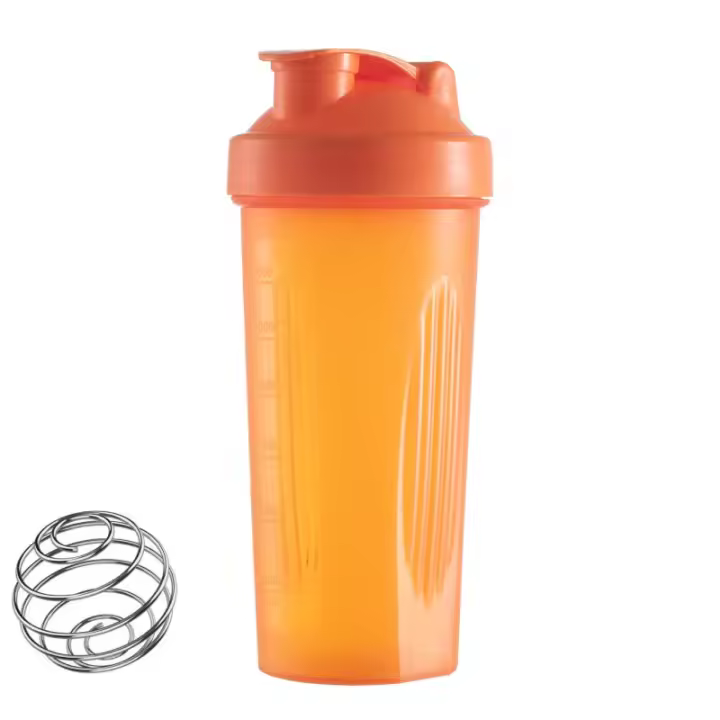 Botella De Proteína 600ml a Prueba De Fugas Para Gimnasio Y Entrenamiento Deportivo Con Escala Y Mezclador Portátil - 1