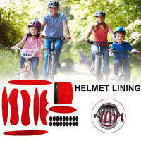 Kit De Repuesto Para Casco 27 Piezas Rojo/ Negro Espuma Universal De Almohadillas De Esponja Sellada Para Motocicleta Y Ciclismo - details 2