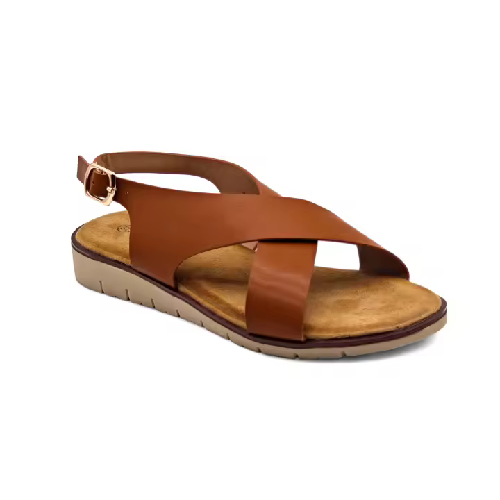Calzados soraia, Sandalias Cómodas para Mujer con Correa Trenzada - Sandalias Planas de Verano con Hebilla y Suela Suave. - 1
