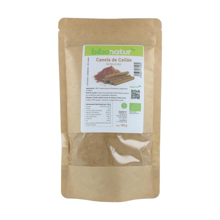 Canela de Ceilán en polvo Bio 150 g (Canela)  Bibonatur