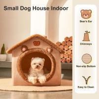 Casa Plegable Para Mascotas Cama Desmontable Lavable Sofá Para Perros Pequeños Y Medianos Con Casa De Pelo Incluido - details 4