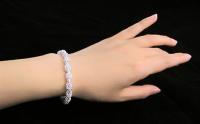 Pulsera De Encanto De Flores De Plata 925 Para Mujer Con Bola Hueca Ajustable Joyería De Boda Y Fiesta Regalos - details 2