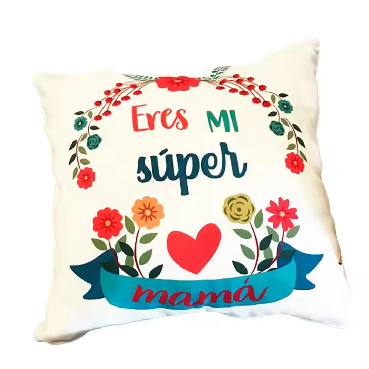 Cojín para regalar a mamá. "Eres mi súper mamá". Día de la madre. Original. Regalo. Personalizados. Aires Nuevos. - 1
