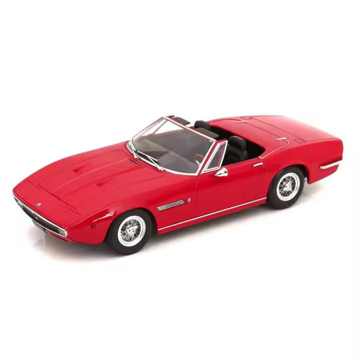 KK ESCALA 1/18 MASERATI GHIBLI SPYDER ROJO CON LLANTA DE RAYOS 1970 - KKDC181301 - 1