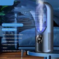 Ventilador de aire acondicionado portátil de 12*4,7*4,8 pulgadas, ventilador de pulverización silencioso USB, con luces de colores, sincronización de 6 velocidades, velocidad del viento de 6 velocidades, adecuado para uso en el hogar y la oficina - details 4