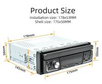 Reproductor Multimedia MP5 De 7 Pulgadas Con Android Auto Y CarPlay Retráctil 1DIN Pantalla HD Inalámbrica Bluetooth FM USB AUX Para Coche - details 16