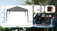 ISE Carpa de Jardín de 3x3m Plegable