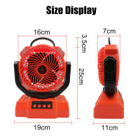 Ventilador Portátil LED De 20000mAh Con Gancho Para Camping Pesca Picnic Emergencias Carga USB Material De Acero Inoxidable - details 0