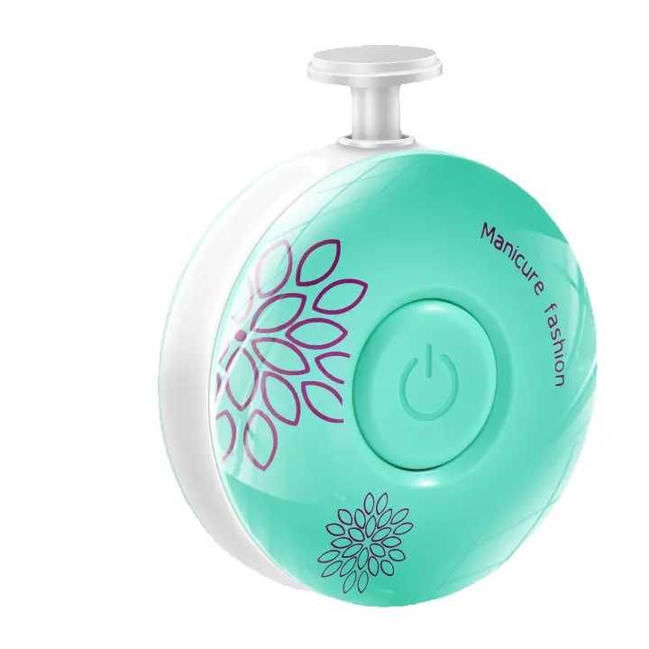Lima de uñas eléctrica para bebé con seis cabezales de molienda intercambiables, cortauñas para recién nacidos de poco ruido - 1