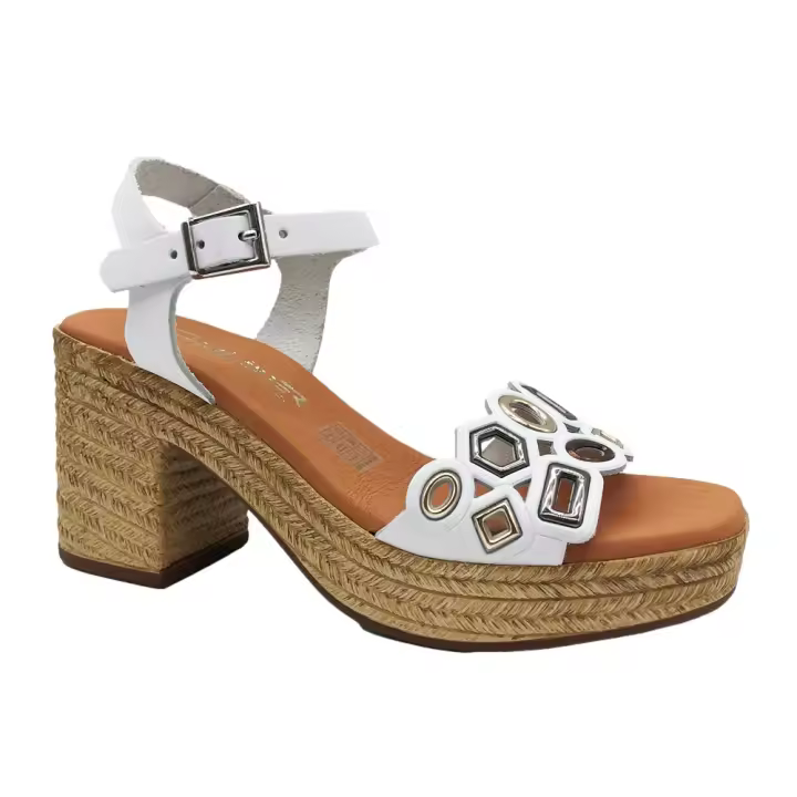 Oh My Sandals - Sandalias piel piezas metalizadas mujer - 1