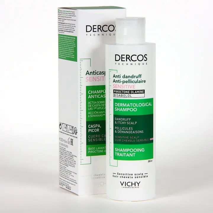 Vichy Dercos Champú Anticaspa sensitive sin sulfatos 200ml - 1