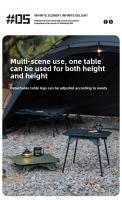 ShineTrip Mesa De Camping De Aleación De Aluminio Doblemente Propósito Plegable Portátil Para Picnic Y Senderismo Muebles Del Campamento - details 1