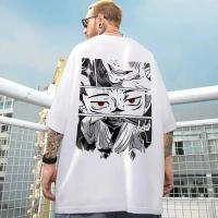 Camiseta Harajuku De Algodón Para Hombres Y Mujeres Estampado Anime Japonés Casual Oversize Verano Protección Solar Transpirable Tejido Jersey - details 2