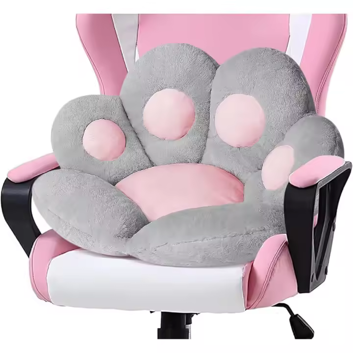 almohadón,Estera,Cojín para Patas de Gato Asiento Lindo Cojín para Silla sofá Perezoso Decoración para Exteriores Piso cálido Cojín Alfombra cálida Agradable a la Piel (70x60cm, Gris) - 1