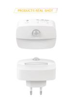 Lámpara Nocturna LED De 3 Colores Con Sensor De Movimiento EU US Plug in PIR Inducción Infrarroja Para Dormitorio Pasillo Escaleras Cocina - details 10