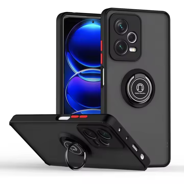 Funda Xiaomi Redmi Note 12 Pro 5G Carcasa Antishock Soporte Anillo Giratorio + Protector Pantalla - 1
