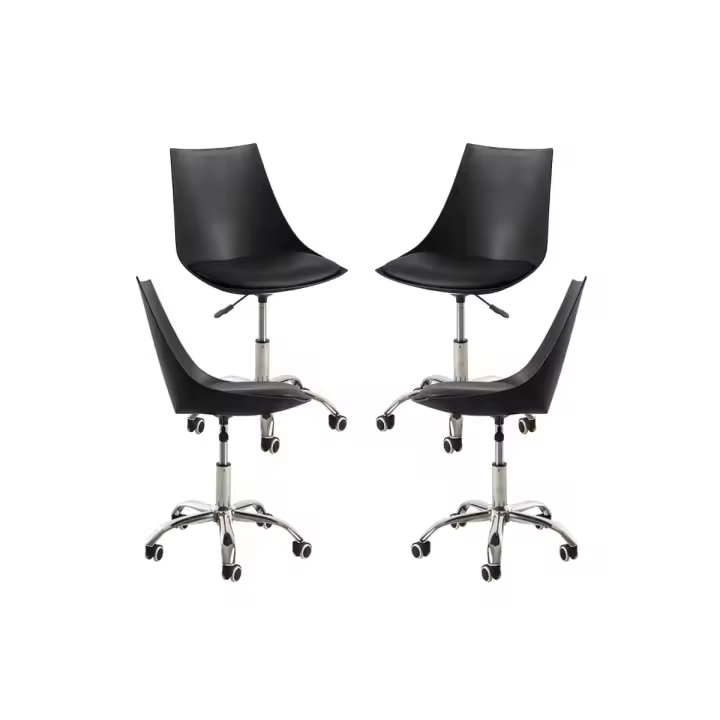 Pack 4 Sillas Blok Office - Negro - 1