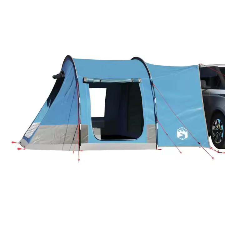 vidaXL Tienda de campaña de coche 2 personas impermeable gris-naranja en color Gris y naranja/Verde/Azul - 1