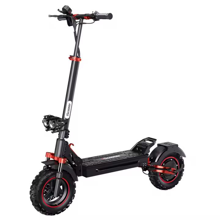 patinetes electricos adultos iScooter iX5S scooter freestyle, motor de 1000W, batería de 48V 15Ah, neumático 11 pulgadas, velocidad máxima 45km/h, alcance 65km, frenos de disco dobles, amortiguadores delanteros y traseros bicicleta electrica plegable - 1