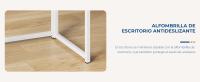 Mesa Escritorio Plegable, Compacto, Estable y Fácil de Montar, Mesa Ordenador para Casa Oficina y Cualquier Poco Espacio, Color Blanco, 80 x 46 x 74 cm - details 2