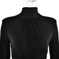 Vestido Largo Elegante Para Mujer Con Cuello Alto Y Manga Larga Efecto De Hollow out Adecuado Para Club Fiesta Noche Otoño Invierno Slim Fit Polyester - details 18