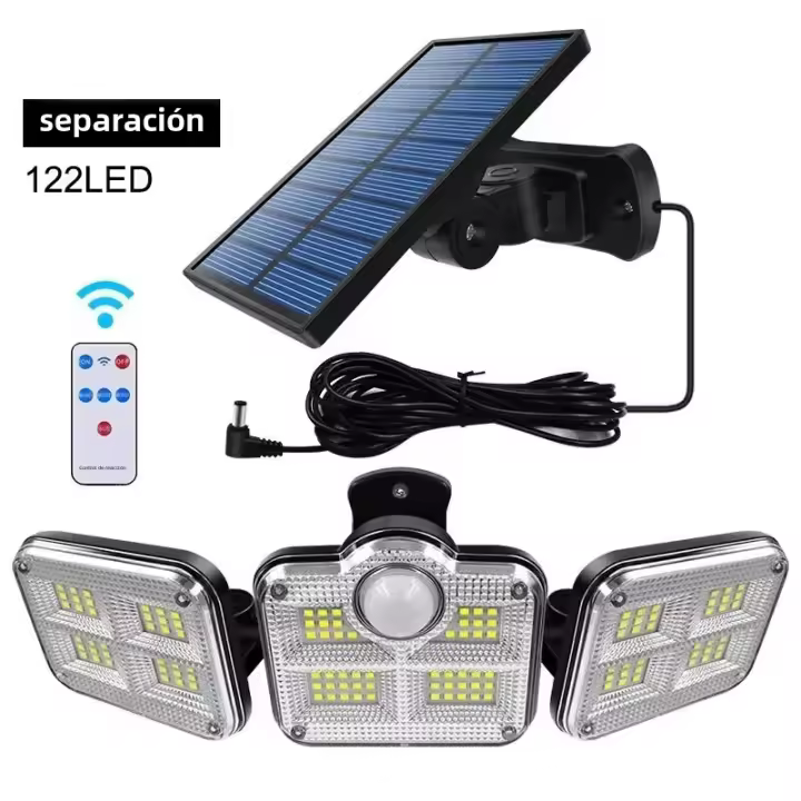 Lámpara De Seguridad Solar Impermeable Con Sensor De Movimiento 122/333 LED Para Iluminación Exterior Decoración De Jardín Luz De Calle Sconce Spotlights - 1