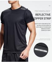 Camiseta Deportiva Para Hombres Verano Delgada Absorbente De Sudor Media Manga Rápida De Secado Seda De Hielo Camiseta Corta Para Correr Y Fitness - details 4