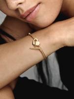 Pandora - Pulsera Pandora Moments with Cadena de Serpiente y Barra en T with Corazón-Baño de Oro de 14K - details 0