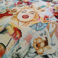 Lafabricadelastelas- Gobelino Jacquard Marilyn Monroe Hollywood. Personajes públicos , tela por metros .Tapicería, resistente, opaco, alta calidad, cortinas, cojines, colchas, bolsos. Cuadros - details 2